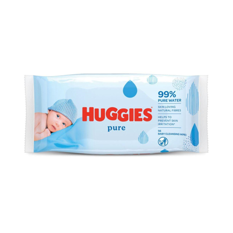 Huggies Wipes Pure 56's (Blue)