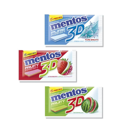 Mentos 3D Gum 5 Pieces