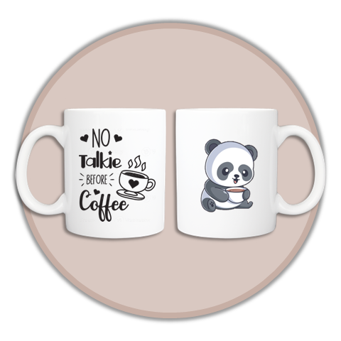 "No Talkie Before Coffee" Mug