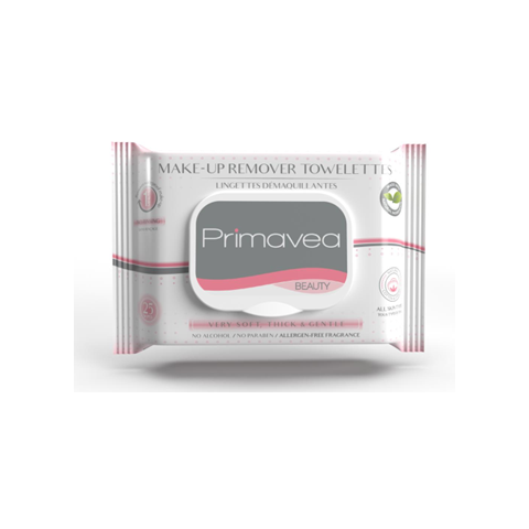 Primavea Natural Make Up Remover Wipes Towelettes 25S